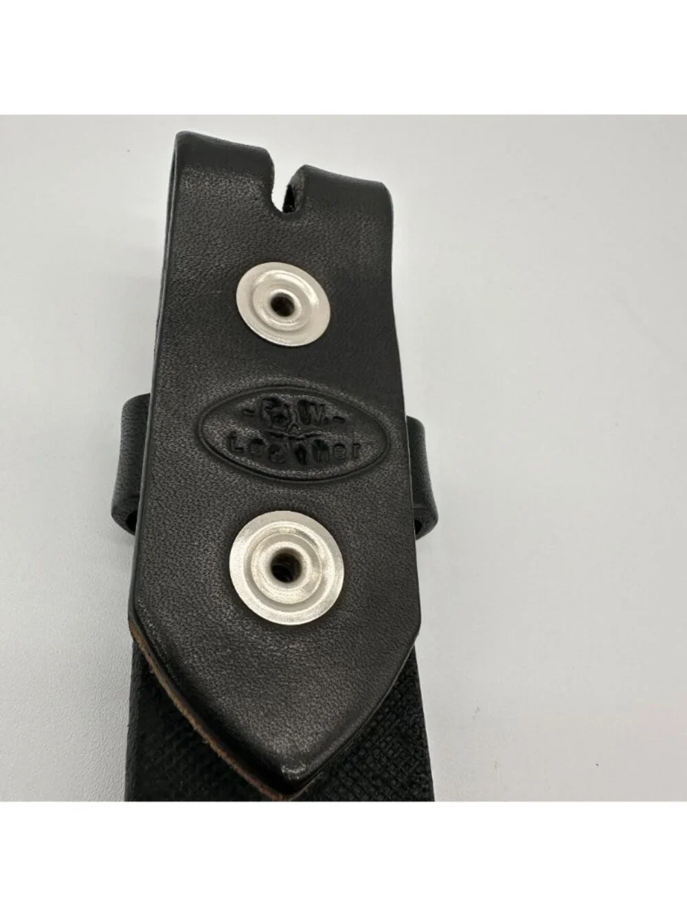 Black Leather Belt Strap RW Amish Men's Basketweave 58 1/2